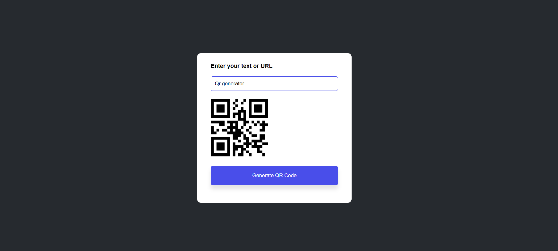 Image of QR Generator Project